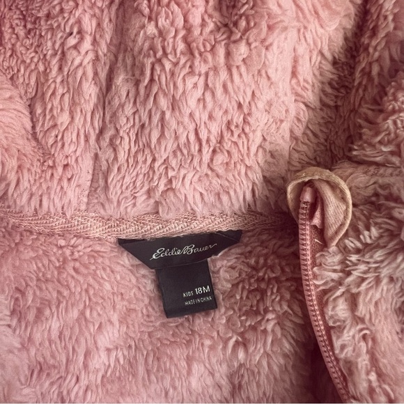 Eddie Bauer Infant Sz 18M Bunting Suit Toddler Girls Pink Fleece Baby Onesie - Picture 3 of 8